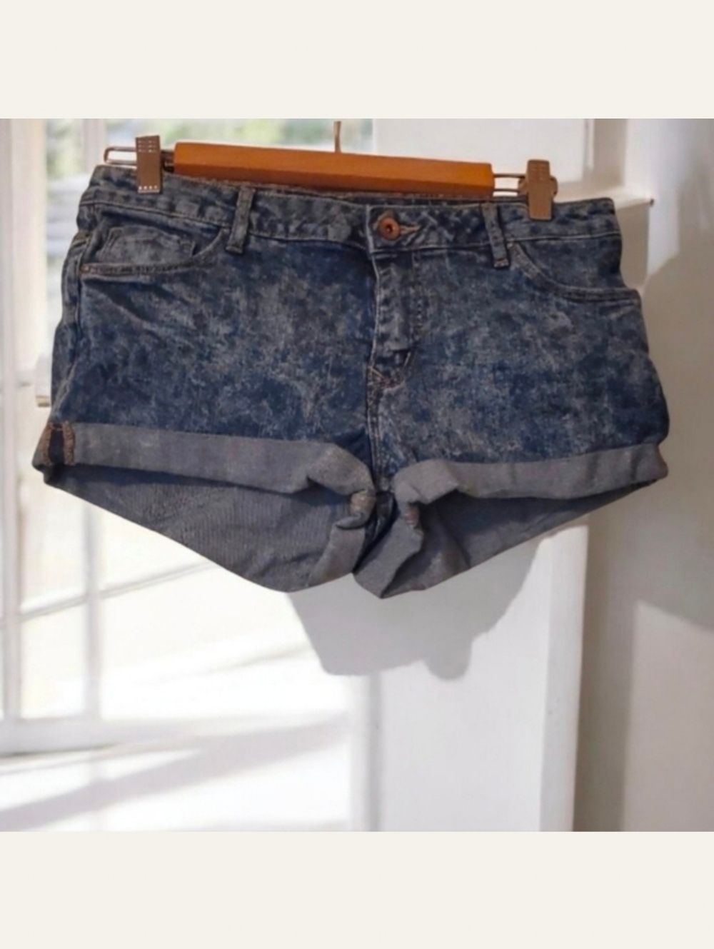 Divided‎ By H&M Stonewashed Blue Jean Denim Shorts Size 10